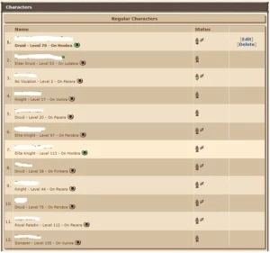 Vendo Conta com varios chars! 3 lvl 100+ - Tibia