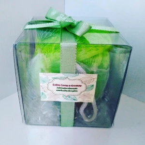 Bucha com sabonete - Artesanato e Personalizados