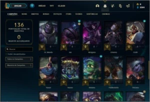 Conta diamante 4 com 9 skins e 50 champs - League of Legends LOL