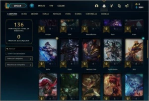 Conta diamante 4 com 9 skins e 50 champs - League of Legends LOL