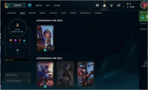 conta smurf lvl 22, 4 skins - League of Legends LOL