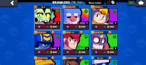 (Conta com Willow nova lenda) 18 Brawlers - Brawl Stars