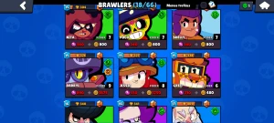 (Conta com Willow nova lenda) 18 Brawlers - Brawl Stars