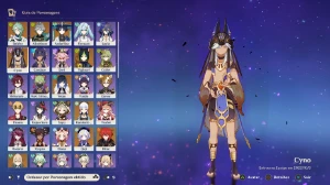 ⭐Genshin Impact⭐ Andarilho+Cyno+Báculo das Areias Escarlate+