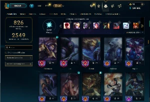 Unranked com TODOS os champs e 303 Skins ( Nivel 847 ) - League of Legends LOL