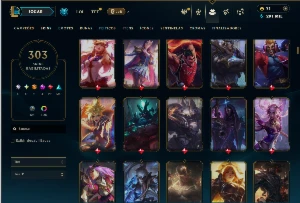 Unranked com TODOS os champs e 303 Skins ( Nivel 847 ) - League of Legends LOL