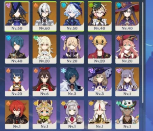 conta genshin clorinde, arlecchino, furina,emily,mona,kekqin - Genshin Impact