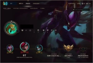 CONTA LEAGUE OF LEGENDS LOL BORDA PRATA 23 CAMPEÕES 19 SKINS