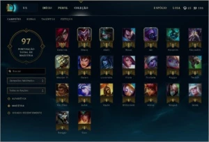 CONTA LEAGUE OF LEGENDS LOL BORDA PRATA 23 CAMPEÕES 19 SKINS