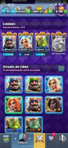 CV62, 32 cartas nv 15, 15 cartao com evo,1.8kk gold,9200gems - Clash Royale