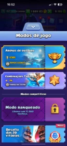 CV62, 32 cartas nv 15, 15 cartao com evo,1.8kk gold,9200gems - Clash Royale