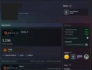 Conta 10 anos de serviço steam com 3 medalhas + prime - Counter Strike CS