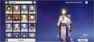 CONTA AR 55 - XIAO, AYAKA, DILUC, MONA, QIQI + 2 ARMAS 5* - Genshin Impact