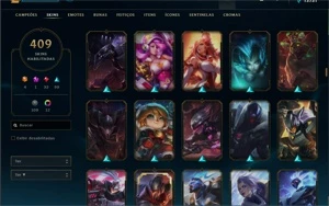 Conta League of legends 409 skins, Todos os Campeões!! 375$ LOL