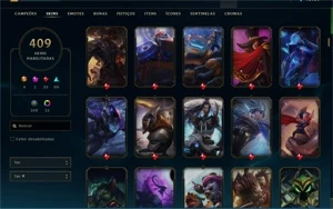 Conta League of legends 409 skins, Todos os Campeões!! 375$ LOL