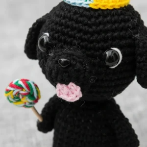 Cachorro Preto Numquiditu em Amigurumi - Artesanato e Personalizados