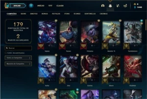 Conta ouro 4 com 77 Champs e 33 Skins - League of Legends LOL