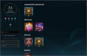 🟢 CONTA SMURF PLATINA 🔥 MMR ALTO 💎 ALTA QUALIDADE - League of Legends LOL