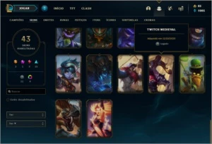 Conta prata 2 com 26 skins e 91 champs - League of Legends LOL