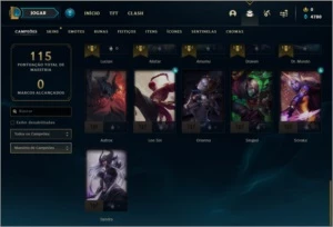 Conta DIAMANTE 4 BARATA com 18 skins e 41 champs - League of Legends LOL