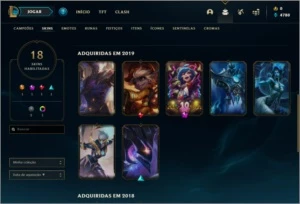 Conta DIAMANTE 4 BARATA com 18 skins e 41 champs - League of Legends LOL