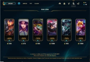 Conta Prata 1 com 25 Champs e 6 Skins + 2 Fragmentos - League of Legends LOL