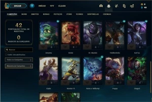 Conta Prata 1 com 25 Champs e 6 Skins + 2 Fragmentos - League of Legends LOL