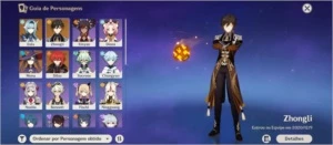 Conta genshin impact Eula+Diluc+Zhongli+Mona