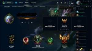 Vendo conta league of legends Ouro 3 com borda Ouro LOL