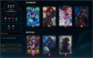 [PLATINA 1] [321 SKINS] [4 ULTIMATES & 3 MÍTICAS][LEVEL 491] - League of Legends LOL