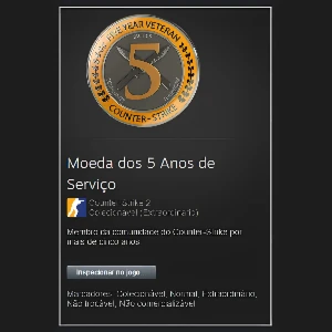 Conta Steam Antiga Medalha 5 Anos CS - PREÇO IMPERDÍVEL!!! - Counter Strike