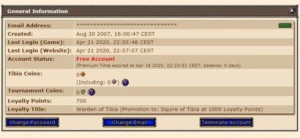 ELITE KNIGHT 180 FIRMERA / ELDER DRUID 85 TALERA - Tibia