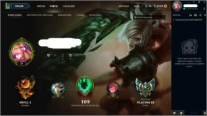 Conta Platina 3 (FLEX) Nível 37 (SEM BORDA) - League of Legends LOL