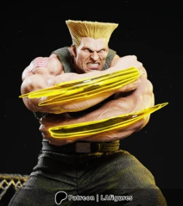 Street Fighter Guile - L.A  3D STL - Outros