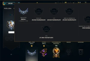 Prata 1 com 60 Champs e 46 Skins ( MAIN SUP ) - League of Legends LOL