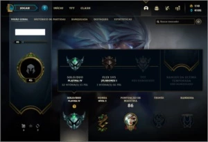 Conta platina 4 com 25 champs e 13 skins - League of Legends LOL