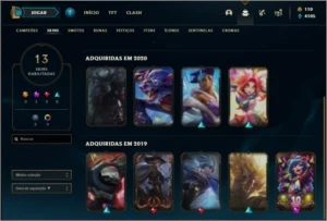 Conta platina 4 com 25 champs e 13 skins - League of Legends LOL