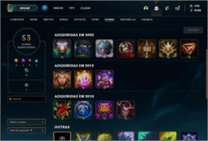Conta platina 4 com 25 champs e 13 skins - League of Legends LOL