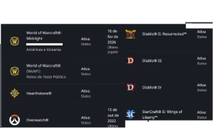 Conta WOW/Blizz antiga 2010 c/Midnight (+D2R,D3,D4) - Blizzard