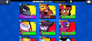 Conta brawl stars 62 brawlers com ótimas skins 4 lendários