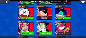 Conta brawl stars 62 brawlers com ótimas skins 4 lendários