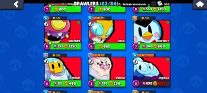 Conta brawl stars 62 brawlers com ótimas skins 4 lendários