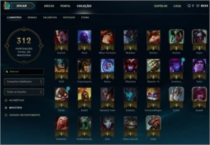 CONTA PLATINA 3 C/ SKINS LEGADOS E ETC - League of Legends LOL