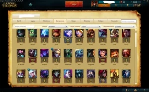 Conta - League Of Legends / 64 Champs + 14 Com skin Hextec LOL