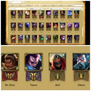Conta - League Of Legends / 64 Champs + 14 Com skin Hextec LOL