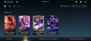 conta wild rift com 249 skins, rank diamante 1 - League of Legends: Wild Rift LOL WR