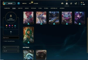 Conta prata 1 com 28 Champs e 8 Skins + 1 Fragmento - League of Legends LOL