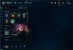 Conta prata 1 com 28 Champs e 8 Skins + 1 Fragmento - League of Legends LOL