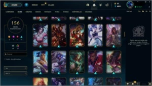 CONTA 156 SKINS - PLATINA IV - League of Legends LOL