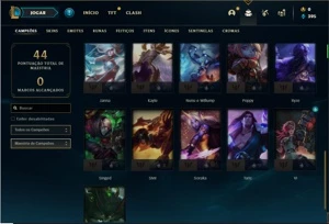 Conta diamante 3 com 31 Champs, 6 Skins + 4 Fragmentos - League of Legends LOL